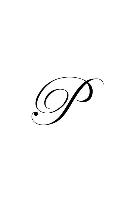 Royal Fancy Cursive Letters Capital P