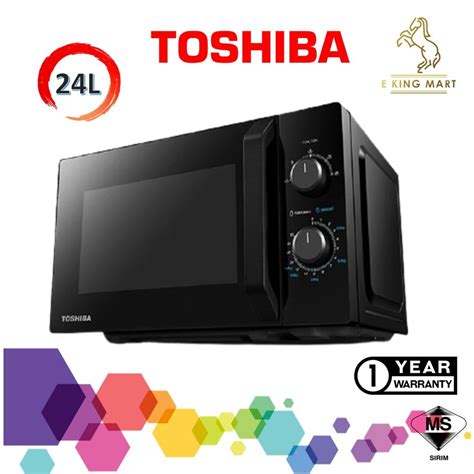 Toshiba 24l Microwave Oven Mw2 Mm24pfbk Weight Defrost 800w Lazada