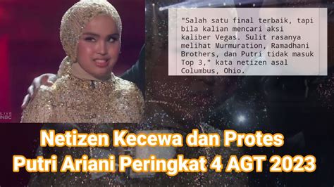 Netizen Amerika Kecewa Dan Protes Putri Ariani Peringkat Agt