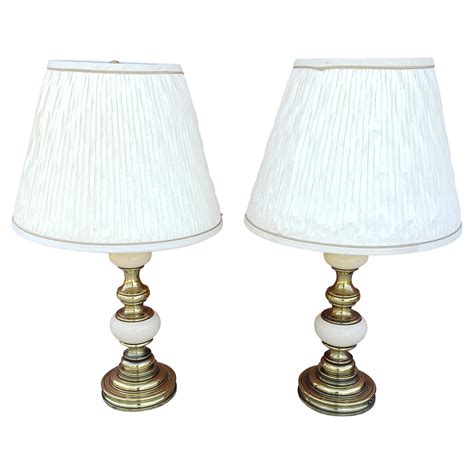 Pair Tall Stiffel Brass And White Porcelain Lamps For Sale At 1stdibs Vintage Stiffel Lamps