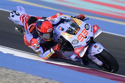 MotoGP Qatar GP Marc Marquez Fastest In Wet Second Practice