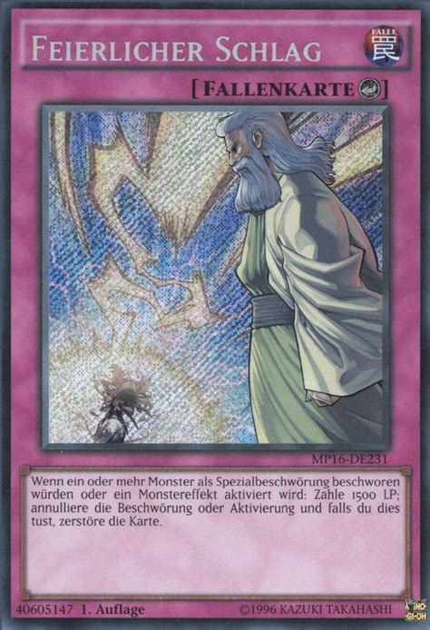 Recollectibles Sammelkarte Yugioh Karte Feierlicher Schlag Deutsch Yu