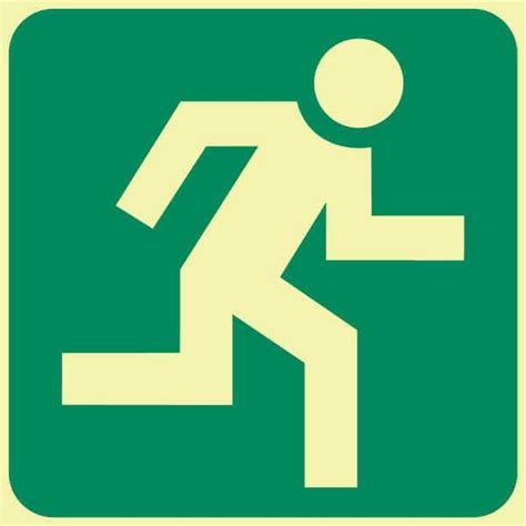 Sabs Running Man Right Photoluminescent Sign E29 Safety Sign Online