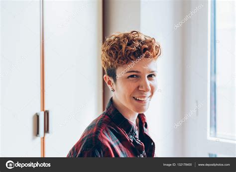 Lesbian Redhead Woman Indoor Stock Photo Peus 132178400