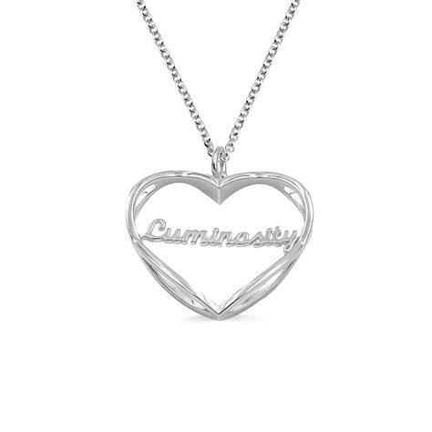 Personalized Heart Shape Infinity Necklace - GetNameNecklace