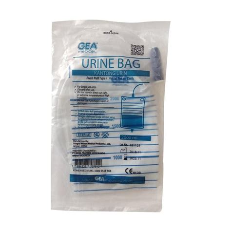 Urine Bag Push Pull Type Gea Kantong Urin