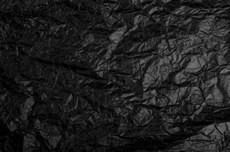 Premium Photo Black Crumpled Paper Texture Wavy Textured Background