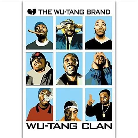 Wu Tang Clan Rap Groupe De Musique Rappeur Étoile Mur Art Peinture