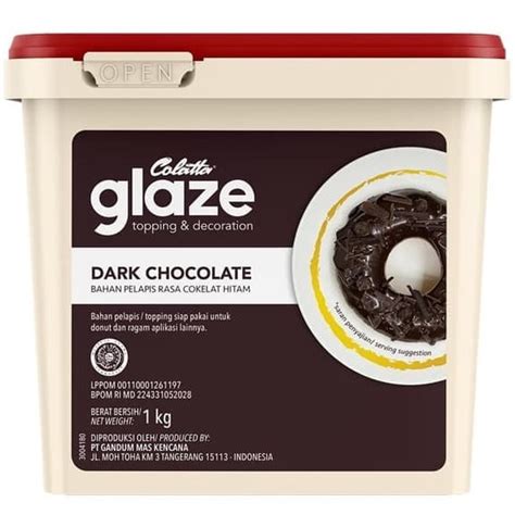 Jual Colatta Glaze Dark Chocolate 1kg Box Selai Olesan Topping