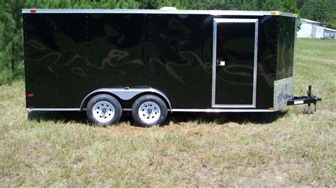 7x16 V Nose Black Trailer Id 2570 Xtra Tuff Trailers