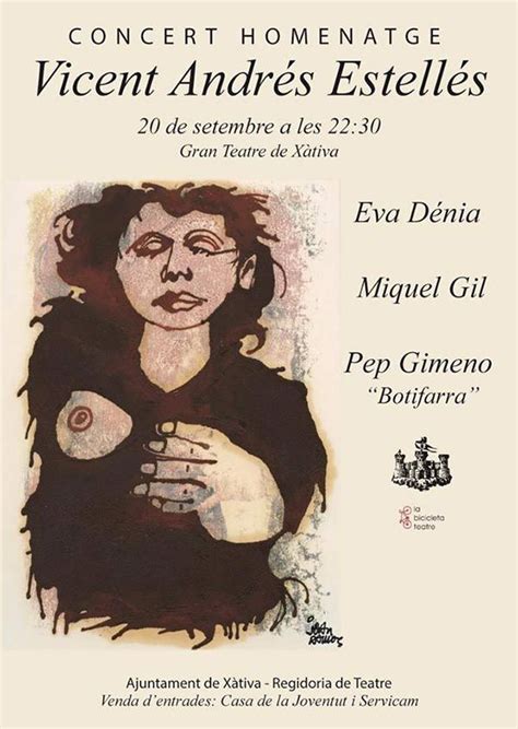 Cartell dun concert homenatge a Vicent Andrés Estellés per Eva Dénia