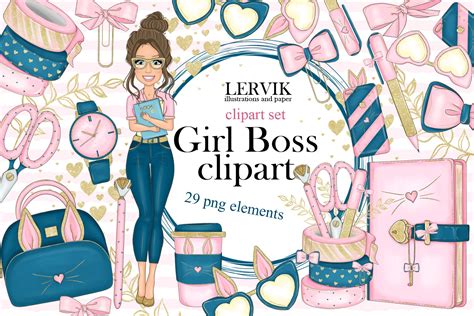 Planner Girl Clipart Girl Boss Clipart Fashion Illustration The Best