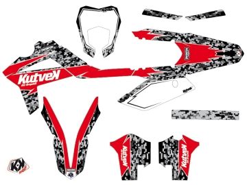 Gasgas Dirt Bike Predator Graphic Kit Black Red Kutvek