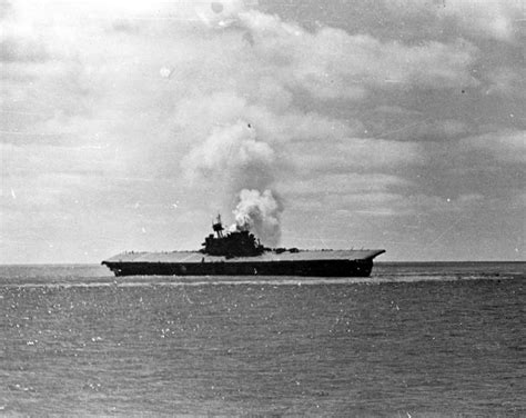 USS Yorktown during Battle of Midway, 4 June 1942 Naval History ...