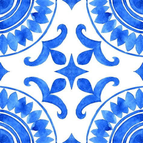 Premium Vector Portuguese Azulejo Tile Blue And White Gorgeous