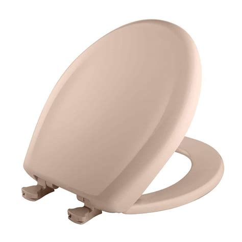 Bemis Slow Close Round Closed Front Plastic Toilet Seat In Desert Bloom