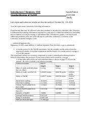 Naoh Lrr Docx Introductory Chemistry Standardization Of