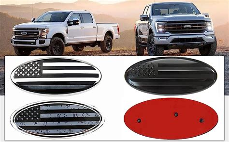 Amazon Pcs Set Inch Front Grille American Flag Emblem For Ford