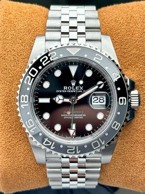 rolex gmt master ii bruce wayne jubilee grnr  mm