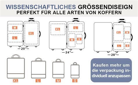 prezon Komprimierbaren Packwürfeln zur Organisation Ihres Reisegepäcks