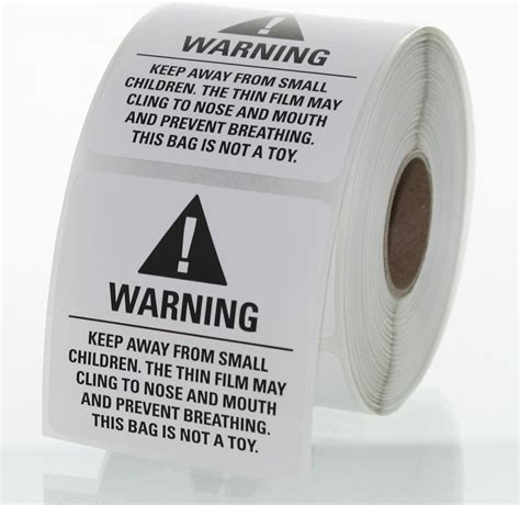 Suffocation Warning Labels 2" x 2" - 500 labels per roll : Amazon.ca: Office Products