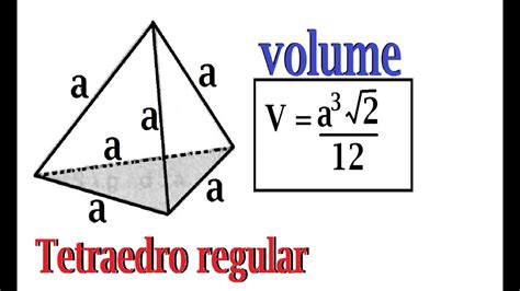 Volume Do Tetraedro Regular Youtube