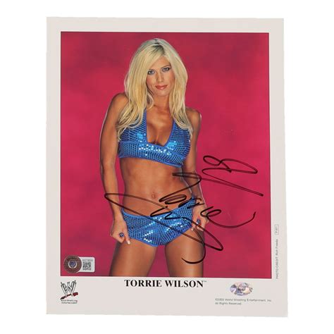 Torrie Wilson Signed Wwe 8x10 Photo Beckett Pristine Auction