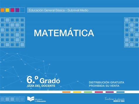 📚 Guía Del Docente Matemática 6º Egb 📚 Ecuador 2025