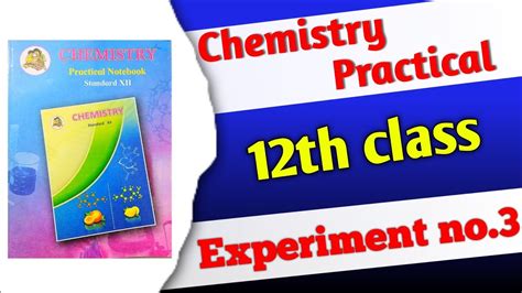 Chemistry Practical Class 12 Experiment 3 Chemical Kinetics Answers And Solutions Youtube