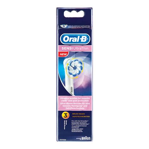 Oral B Sensi Ultra Thin Replacement Electric Toothbrush Heads 3 Pack Beautybuys Ireland