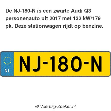 Kenteken Nj N Audi Q Auto Nj N Voertuig Zoeker Nl