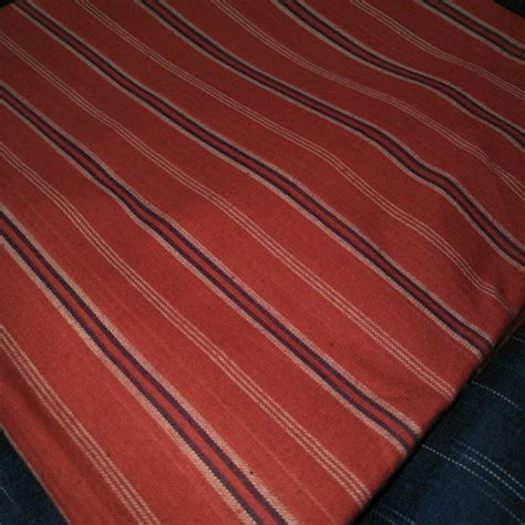 Jual Bahan Kain Tenun Lurik Atbm Merah Cerah Salur Adat Kebaya Jogja