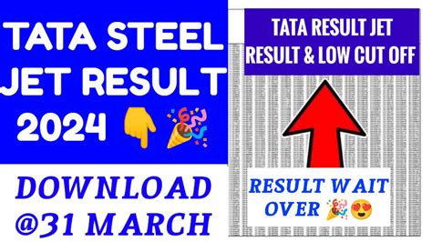 Tata Steel Jet Result 2024 Tata Steel Jet Exam Result Date Tata