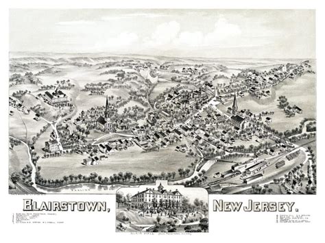 Beautifully Detailed Map Of Blairstown Nj From 1883 Knowol
