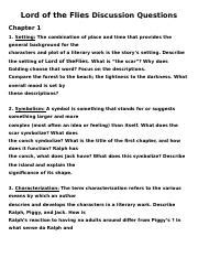 Lord Of The Flies Discussion Questions Doc Lord Of The Flies