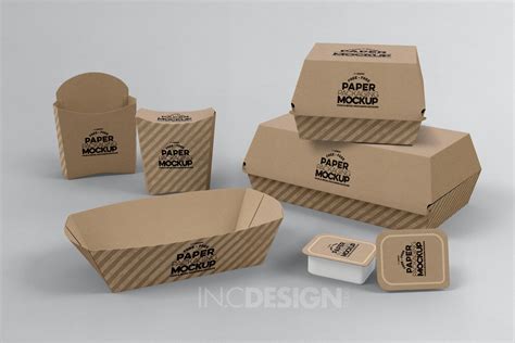 Free Paper Takeout Boxes Mockup Behance