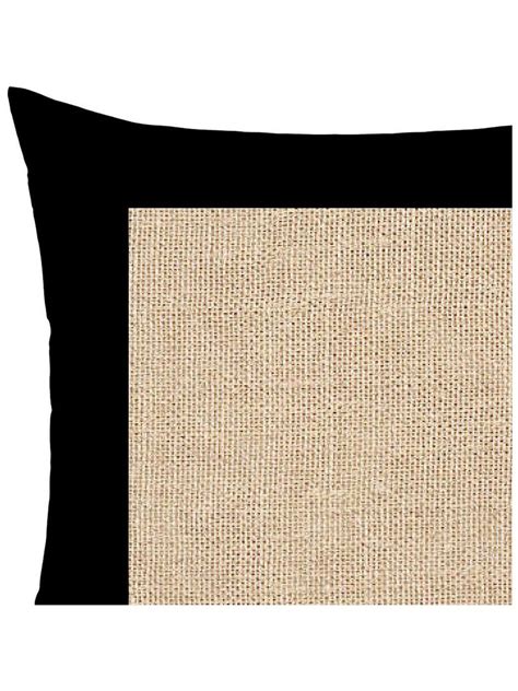 Coussin en coton lavé 40x40 cm JUTE par Soleil d Ocre Noir Kiabi