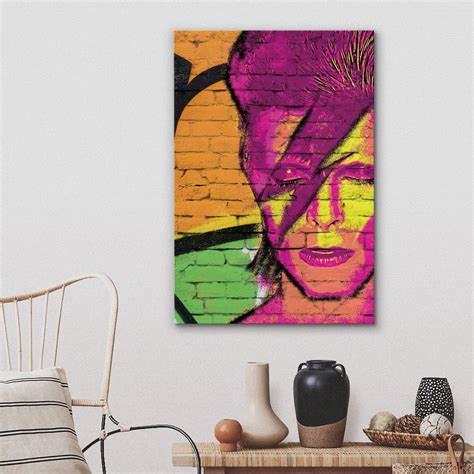 Idea Wall British Singer Ziggy Stardust Graffiti Street Art Portrait