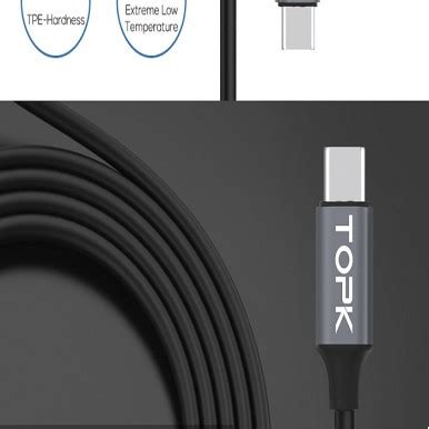 Buy TOPK D Line2 USB Type C Cable Voltage And Current Display Type C