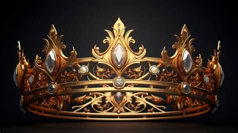 Premium Ai Image Majestic Gold Crown Illustration