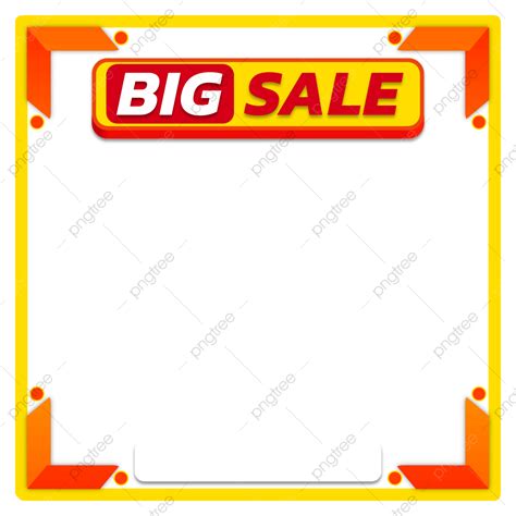 product border yellow orange frame promotion big sale sale border