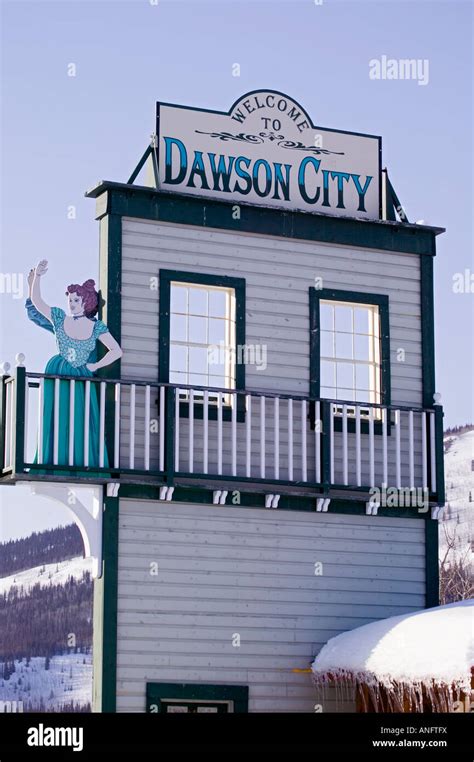 winter in dawson city, yukon territory, canada Stock Photo - Alamy