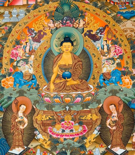 Life Of Buddha Thangka Painting Masterpiece