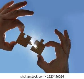 Two Hands Trying Connect Puzzle Piece Stock Photo 1823456024 Shutterstock