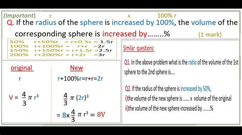 Class If The Radius Of The Sphere Increased By Volume Of