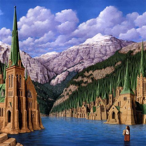 Mind Twisting Optical Illusion Paintings By Rob Gonsalves Obr Zky