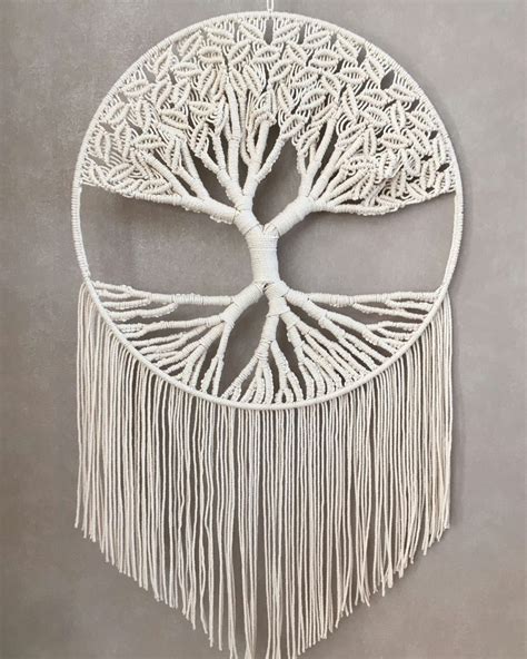 Arbre de Vie en macramé Diamètre 40 cm Hauteur 70 cm Modèles de