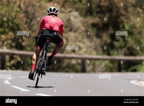 Road Bike Cyclist Man Cycling Athlete On A Race Cycle Stock Photo Alamy