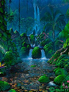 Waterfall in the jungle GIF - Download & Share on PHONEKY