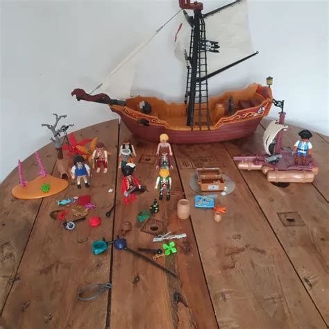 Playmobil Pirates Red Serpent Pirate Ship Set Extras No